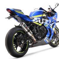 GPR exhaust compatible with  Suzuki Gsx-R 1000 - 1000 R  2021-2024, M3 Titanium Natural, Homologated legal slip-on exhaust including removable db killer and link pipe 