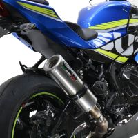 GPR exhaust compatible with  Suzuki Gsx-R 1000 - 1000 R  2021-2024, M3 Titanium Natural, Homologated legal slip-on exhaust including removable db killer and link pipe 