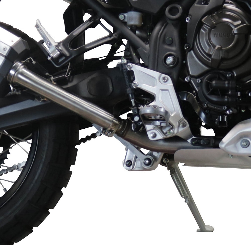 GPR exhaust compatible with  Yamaha Tenere 700 2019-2020, Dual Poppy, Homologated legal slip-on exhaust including removable db killer and link pipe 