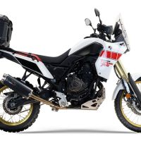 GPR exhaust compatible with  Yamaha Tenere 700 2019-2020, Dual Poppy, Homologated legal slip-on exhaust including removable db killer and link pipe 