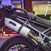 GPR exhaust compatible with  Triumph Tiger 900 2020-2023, Albus Evo4, Homologated legal slip-on exhaust including removable db killer and link pipe 