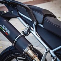 GPR exhaust compatible with  Triumph Tiger 900 2020-2023, Furore Evo4 Nero, Homologated legal slip-on exhaust including removable db killer and link pipe 