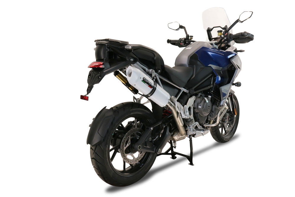 GPR exhaust compatible with  Triumph Tiger 1200 Gt - Rally 2022-2024, Albus Evo4, Homologated legal slip-on exhaust including removable db killer and link pipe 