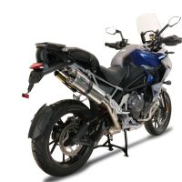 GPR exhaust compatible with  Triumph Tiger 1200 Gt - Rally 2022-2024, Dual Inox, Homologated legal slip-on exhaust including removable db killer and link pipe 