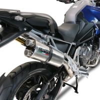 GPR exhaust compatible with  Triumph Tiger 1200 Gt - Rally 2022-2024, Dual Inox, Homologated legal slip-on exhaust including removable db killer and link pipe 