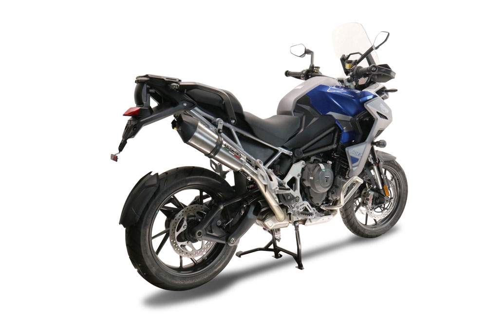 GPR exhaust compatible with  Triumph Tiger 1200 Gt - Rally 2022-2024, GP Evo4 Titanium, Homologated legal slip-on exhaust including removable db killer and link pipe 