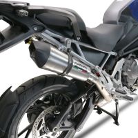 GPR exhaust compatible with  Triumph Tiger 1200 Gt - Rally 2022-2024, GP Evo4 Titanium, Homologated legal slip-on exhaust including removable db killer and link pipe 