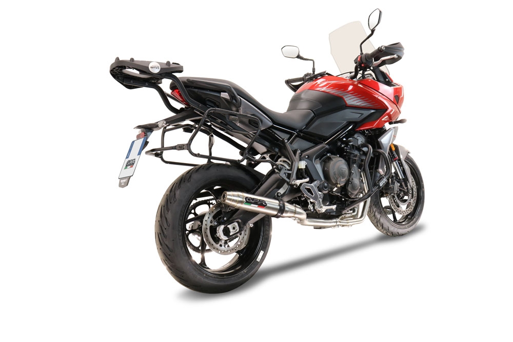 GPR exhaust compatible with  Triumph Tiger Sport 660 2022-2024, Deeptone Inox, full system exhaust legal for UK and non-EU countries including removable db killer 