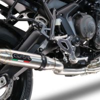 GPR exhaust compatible with  Triumph Tiger Sport 660 2022-2024, Deeptone Inox, full system exhaust legal for UK and non-EU countries including removable db killer 