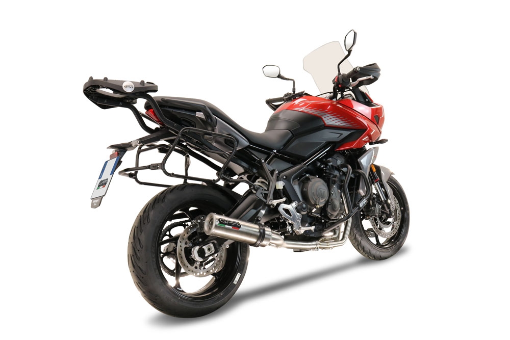 GPR exhaust compatible with  Triumph Tiger Sport 660 2022-2024, M3 Titanium Natural, Homologated legal full system exhaust, including removable db killer and catalyst 