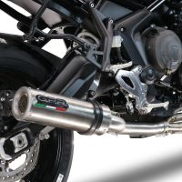 GPR exhaust compatible with  Triumph Tiger Sport 660 2022-2024, M3 Titanium Natural, Homologated legal full system exhaust, including removable db killer and catalyst 