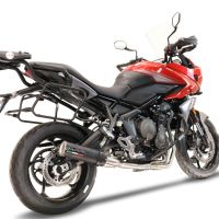 GPR exhaust compatible with  Triumph Tiger Sport 660 2022-2024, M3 Black Titanium, Homologated legal full system exhaust, including removable db killer and catalyst 