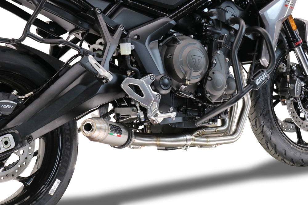 GPR exhaust compatible with  Triumph Tiger Sport 660 2022-2024, Deeptone Inox, Racing full system exhaust  