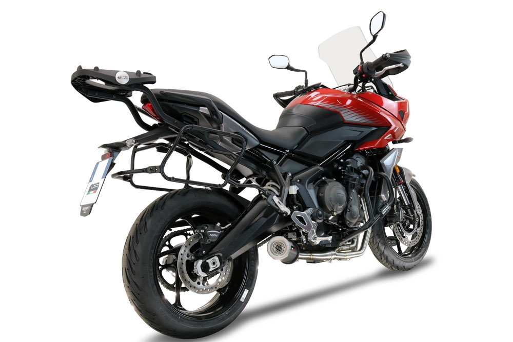 GPR exhaust compatible with  Triumph Tiger Sport 660 2022-2024, M3 Black Titanium, full system exhaust legal for UK and non-EU countries including removable db killer 