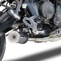 GPR exhaust compatible with  Triumph Tiger Sport 660 2022-2024, M3 Black Titanium, full system exhaust legal for UK and non-EU countries including removable db killer 