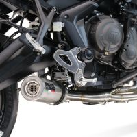 GPR exhaust compatible with  Triumph Tiger Sport 660 2022-2024, M3 Titanium Natural, Homologated legal full system exhaust, including removable db killer and catalyst 