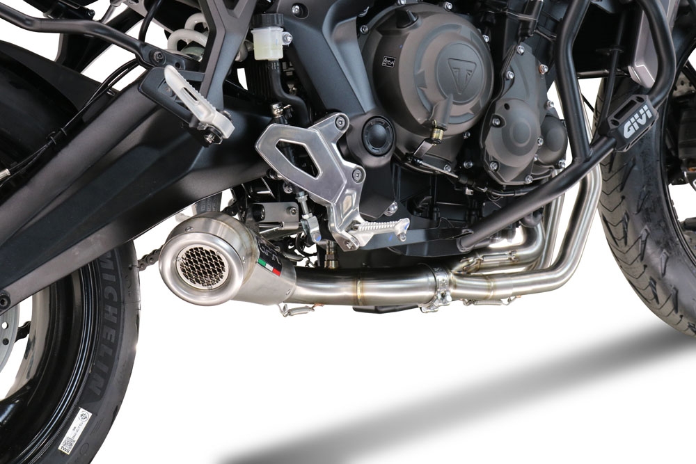 GPR exhaust compatible with  Triumph Tiger Sport 660 2022-2024, Powercone Evo, full system exhaust legal for UK and non-EU countries including removable db killer 