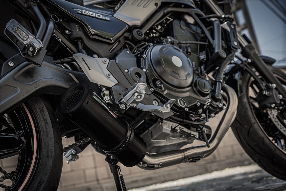 GPR exhaust compatible with  Kawasaki Z 650 RS 2021-2023, M3 Black Titanium, full system exhaust legal for UK and non-EU countries including removable db killer 