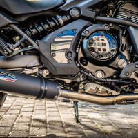 GPR exhaust compatible with  Kawasaki Vulcan 650 S 2014-2016, M3 Black Titanium, Homologated legal full system exhaust, including removable db killer and catalyst 