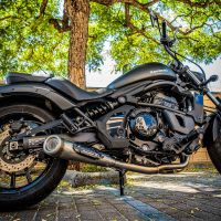 GPR exhaust compatible with  Kawasaki Vulcan 650 S 2014-2016, Powercone Evo, full system exhaust legal for UK and non-EU countries including removable db killer 