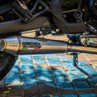 GPR exhaust compatible with  Kawasaki Versys 650 2021-2022, Ultracone, Homologated legal full system exhaust, including removable db killer and catalyst 