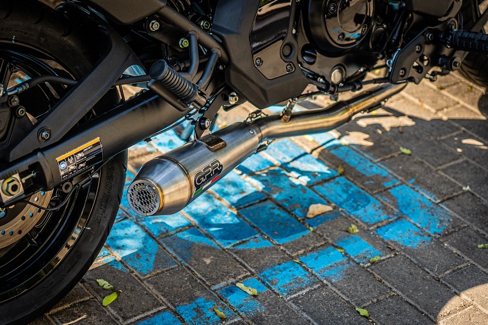 GPR exhaust compatible with  Kawasaki Versys 650 2021-2022, Ultracone, Homologated legal full system exhaust, including removable db killer and catalyst 