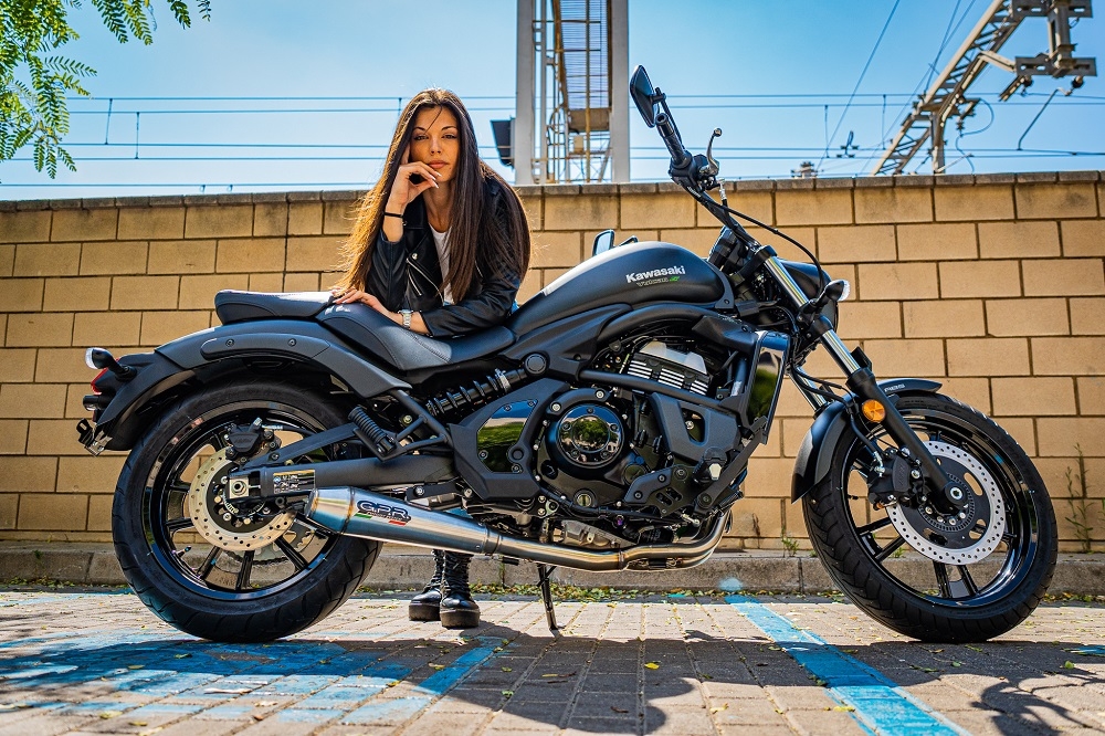 GPR exhaust compatible with  Kawasaki Vulcan 650 S 2017-2020, Ultracone, Homologated legal full system exhaust, including removable db killer and catalyst 