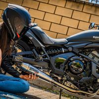 GPR exhaust compatible with  Kawasaki Versys 650 2021-2022, Ultracone, Homologated legal full system exhaust, including removable db killer and catalyst 