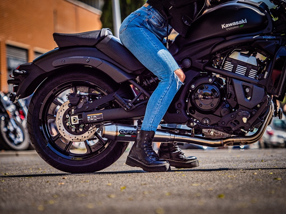 GPR exhaust compatible with  Kawasaki Versys 650 2021-2022, Ultracone, Homologated legal full system exhaust, including removable db killer and catalyst 