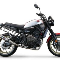 GPR exhaust compatible with  Yamaha Xsr 700 2021-2024, Deeptone Inox, full system exhaust legal for UK and non-EU countries including removable db killer 