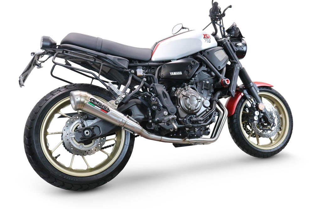 GPR exhaust compatible with  Yamaha Xsr 700 2021-2024, Powercone Evo, full system exhaust legal for UK and non-EU countries including removable db killer 