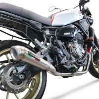 GPR exhaust compatible with  Yamaha Xsr 700 2021-2024, Powercone Evo, full system exhaust legal for UK and non-EU countries including removable db killer 