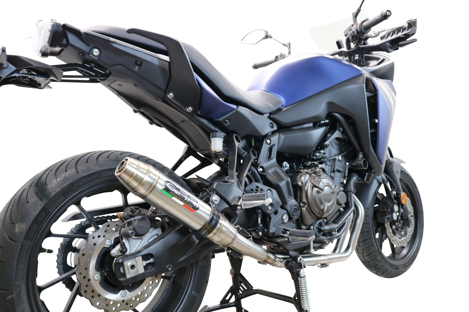 GPR exhaust compatible with  Yamaha Tracer 700 2020-2021, Deeptone Inox, full system exhaust legal for UK and non-EU countries including removable db killer 