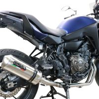 GPR exhaust compatible with  Yamaha Tracer 700 2020-2021, Satinox , full system exhaust legal for UK and non-EU countries including removable db killer 