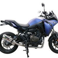 GPR exhaust compatible with  Yamaha Tracer 700 2020-2021, Satinox , full system exhaust legal for UK and non-EU countries including removable db killer 