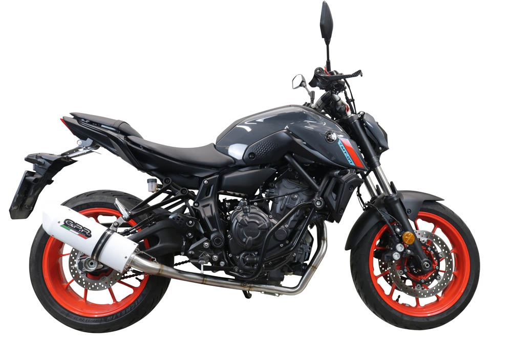 GPR exhaust compatible with  Yamaha Mt-07  2021-2024, Albus Evo4, Homologated legal full system exhaust, including removable db killer and catalyst 