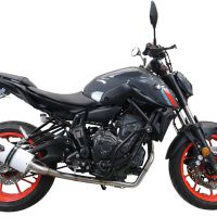 GPR exhaust compatible with  Yamaha Mt-07  2021-2024, Albus Evo4, Homologated legal full system exhaust, including removable db killer and catalyst 