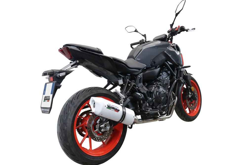 GPR exhaust compatible with  Yamaha Mt-07  2021-2024, Albus Evo4, Homologated legal full system exhaust, including removable db killer and catalyst 