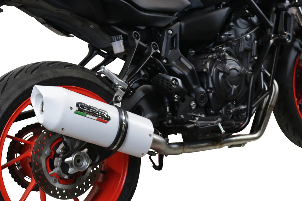 GPR exhaust compatible with  Yamaha Mt-07  2021-2024, Albus Evo4, Homologated legal full system exhaust, including removable db killer and catalyst 