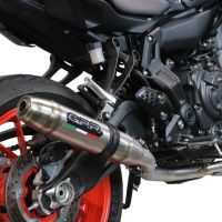 GPR exhaust compatible with  Yamaha Mt-07  2021-2024, Deeptone Inox, full system exhaust legal for UK and non-EU countries including removable db killer 