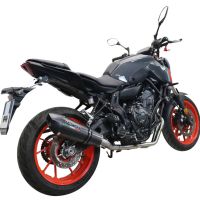 GPR exhaust compatible with  Yamaha Mt-07  2021-2024, GP Evo4 Poppy, Homologated legal full system exhaust, including removable db killer and catalyst 