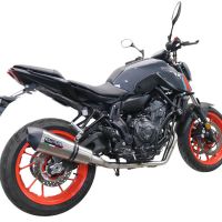 GPR exhaust compatible with  Yamaha Mt-07  2021-2024, GP Evo4 Titanium, Homologated legal full system exhaust, including removable db killer and catalyst 