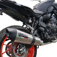 GPR exhaust compatible with  Yamaha Mt-07  2021-2024, GP Evo4 Titanium, Homologated legal full system exhaust, including removable db killer and catalyst 