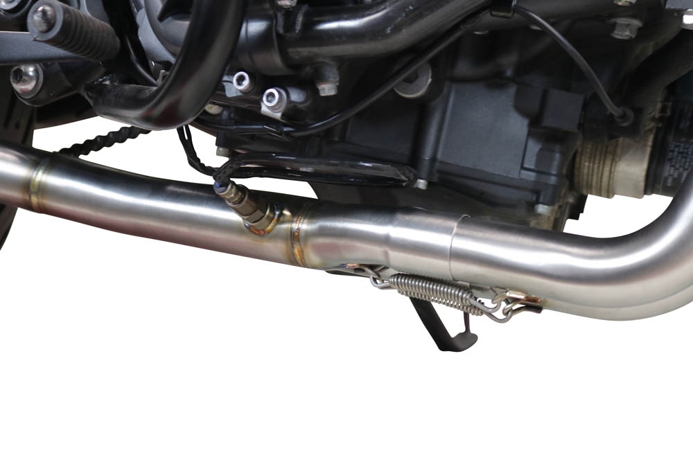 GPR exhaust compatible with  Yamaha Mt-07  2021-2024, GP Evo4 Poppy, Homologated legal full system exhaust, including removable db killer and catalyst 