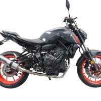 GPR exhaust compatible with  Yamaha Mt-07  2021-2024, M3 Inox , full system exhaust legal for UK and non-EU countries including removable db killer 