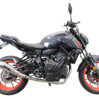 GPR exhaust compatible with  Yamaha Mt-07  2021-2024, Powercone Evo, Homologated legal full system exhaust, including removable db killer and catalyst 