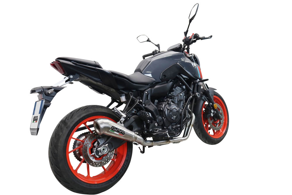 GPR exhaust compatible with  Yamaha Mt-07  2021-2024, Powercone Evo, Homologated legal full system exhaust, including removable db killer and catalyst 