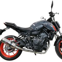 GPR exhaust compatible with  Yamaha Mt-07  2014-2016, Satinox , Homologated legal full system exhaust, including removable db killer 