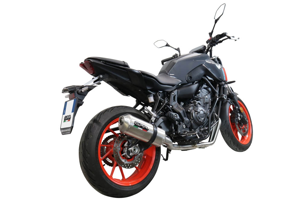 GPR exhaust compatible with  Yamaha Mt-07  2014-2016, Satinox , Homologated legal full system exhaust, including removable db killer 