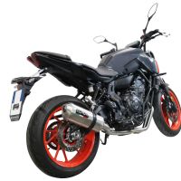 GPR exhaust compatible with  Yamaha Mt-07  2014-2016, Satinox , Homologated legal full system exhaust, including removable db killer 